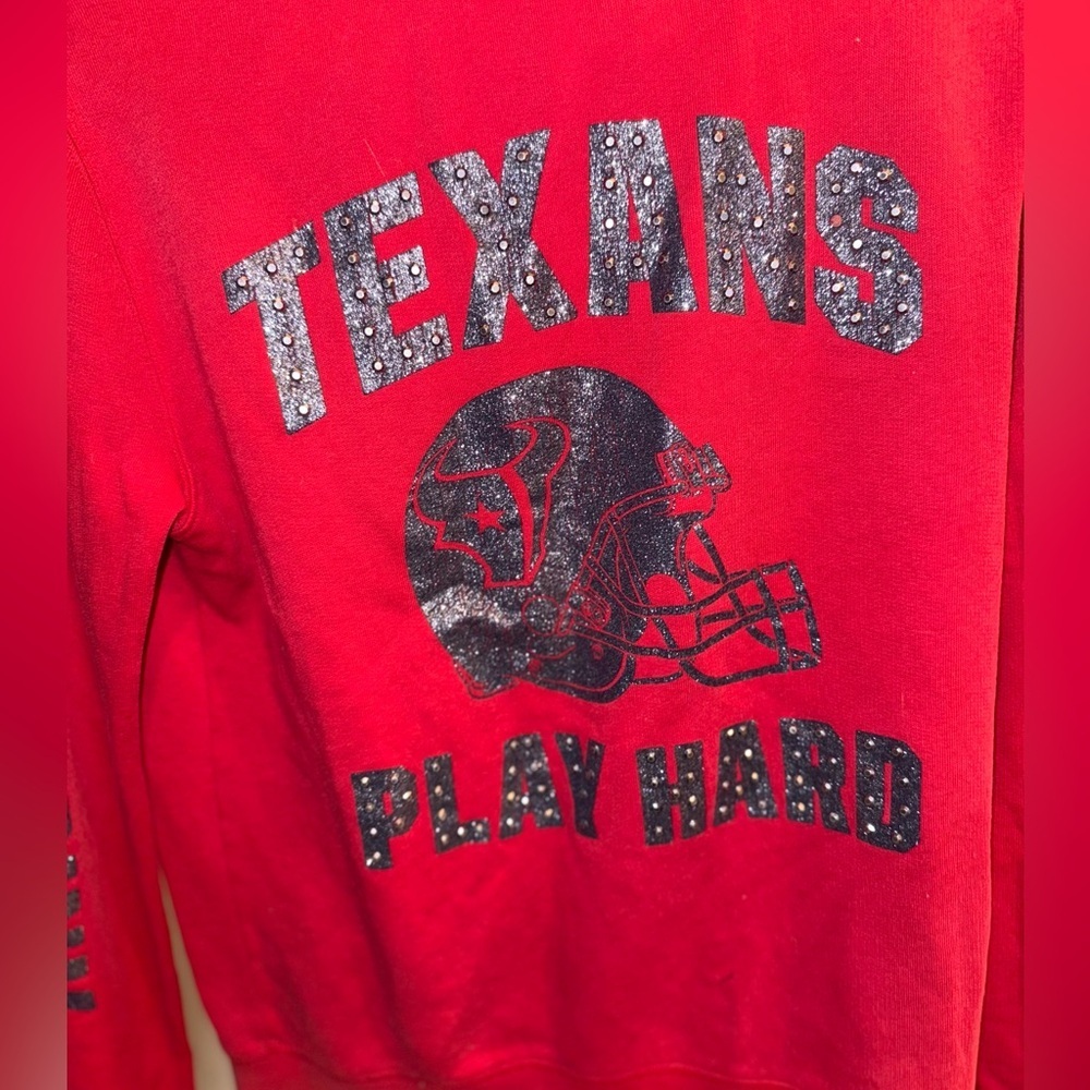 PINK Victoria’s Secret NFL Houston Texans Jacket Hoodie Bling . Size XS - Picture 3 of 10